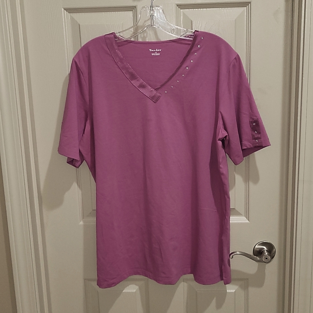 TanJay women's top, 1X, Pink
